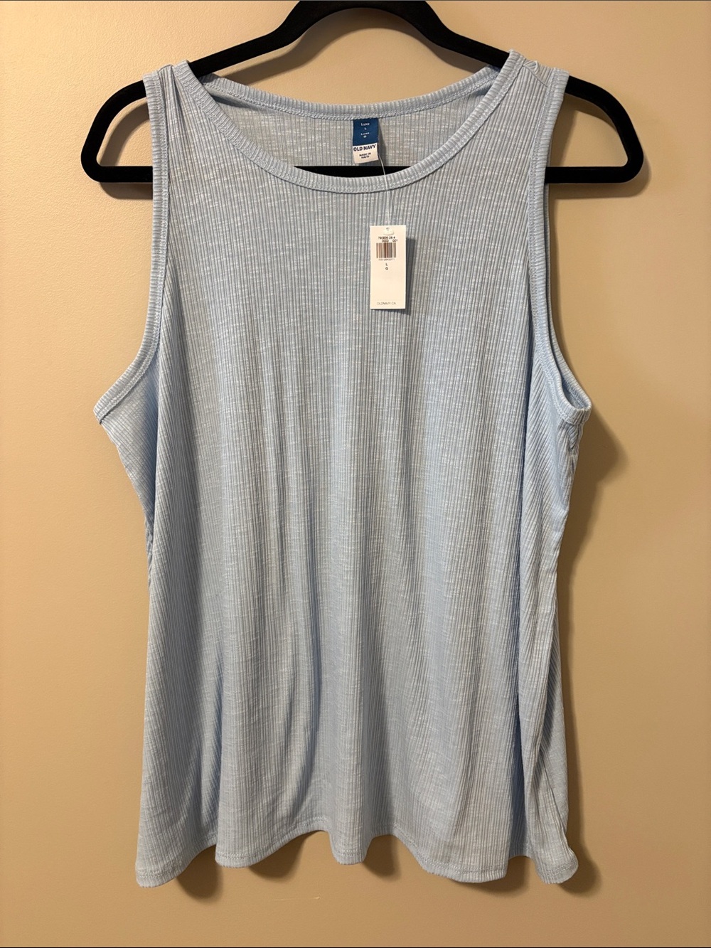 Old Navy Pale Blue Ribbed Scoop Neck Tank